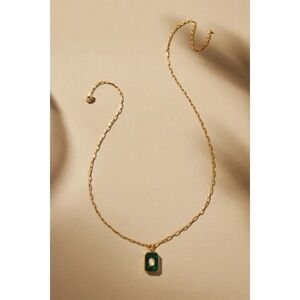 ANTHROPOLOGIE Boho Stone Dog Tag Necklace